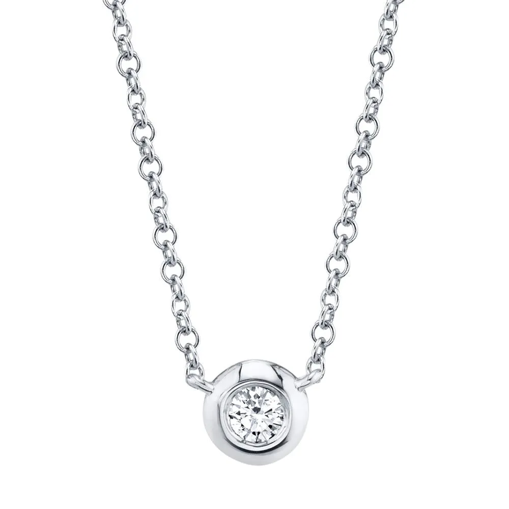 0.05 Ct Diamond Bezel Necklace SC55003228