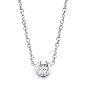 0.05 Ct Diamond Bezel Necklace SC55003228