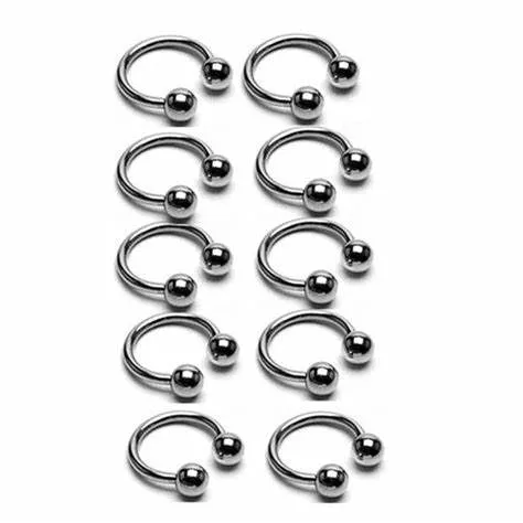 1 x 14g 16mm Horseshoe Septum Ear Piercing Nose Ring Bar Curved