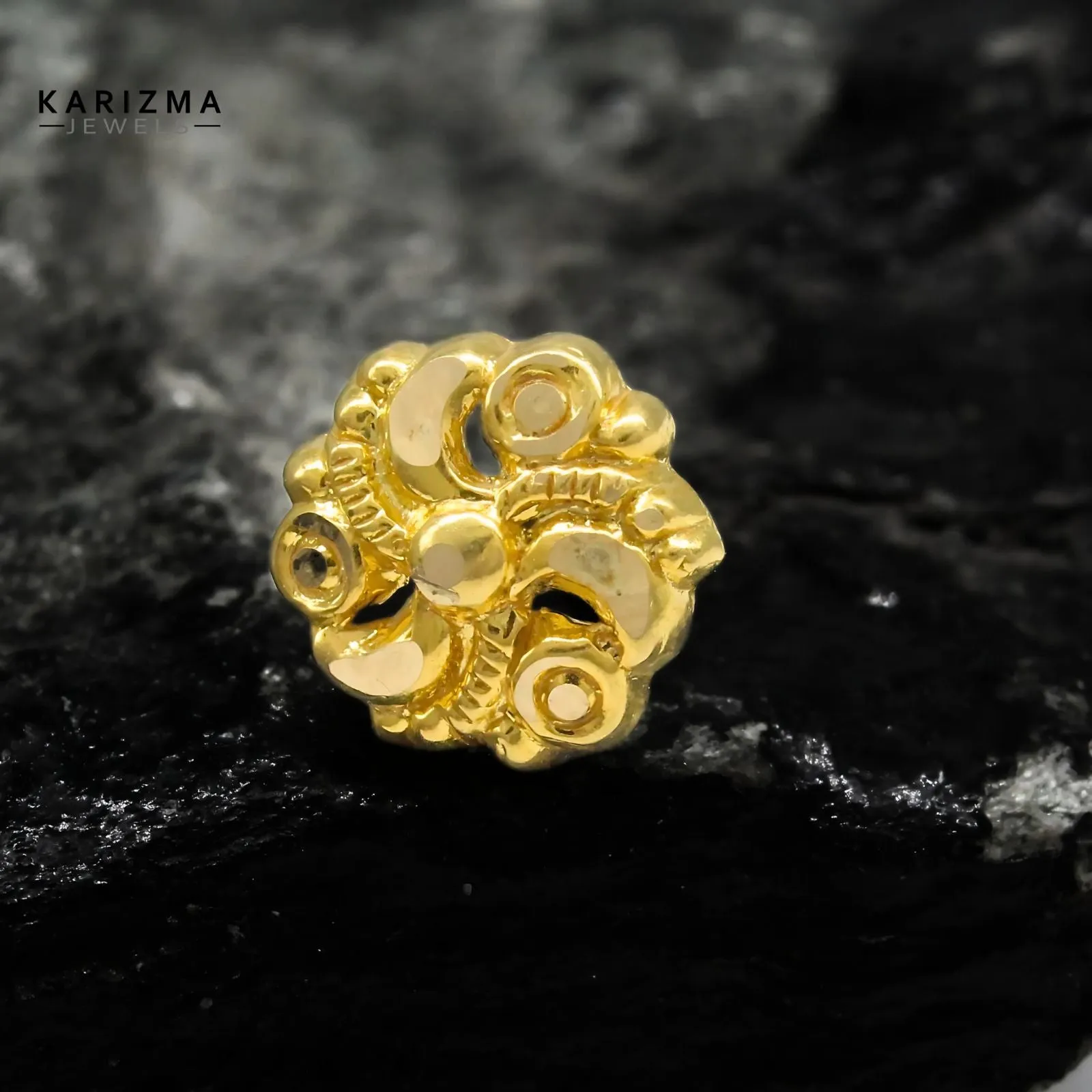 14K Real Gold Women Floral Nose stud nose ring Push Pin