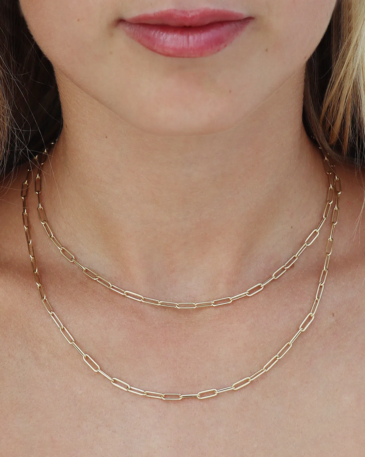 14k Yellow Gold Classic Paperclip Chain