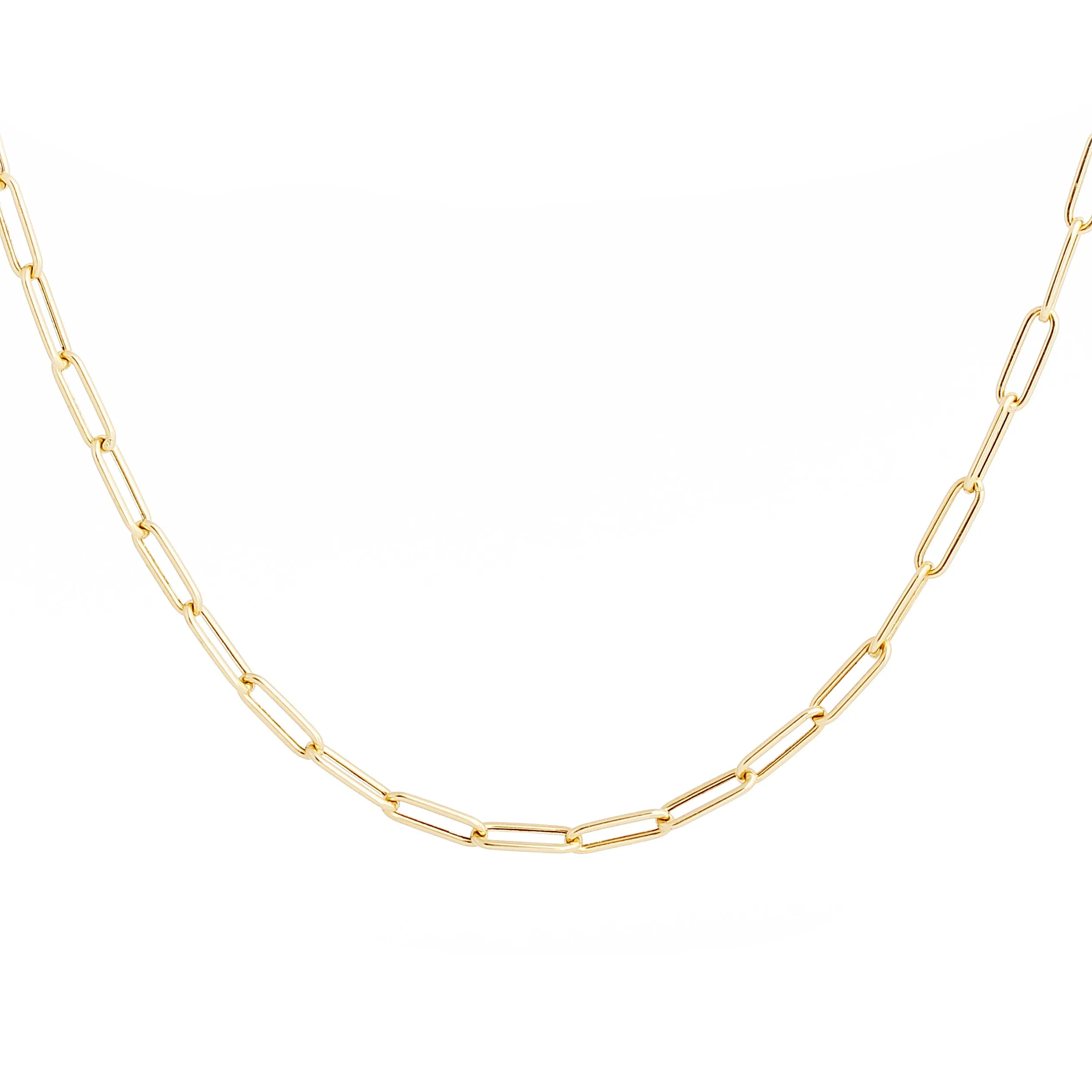 14k Yellow Gold Classic Paperclip Chain