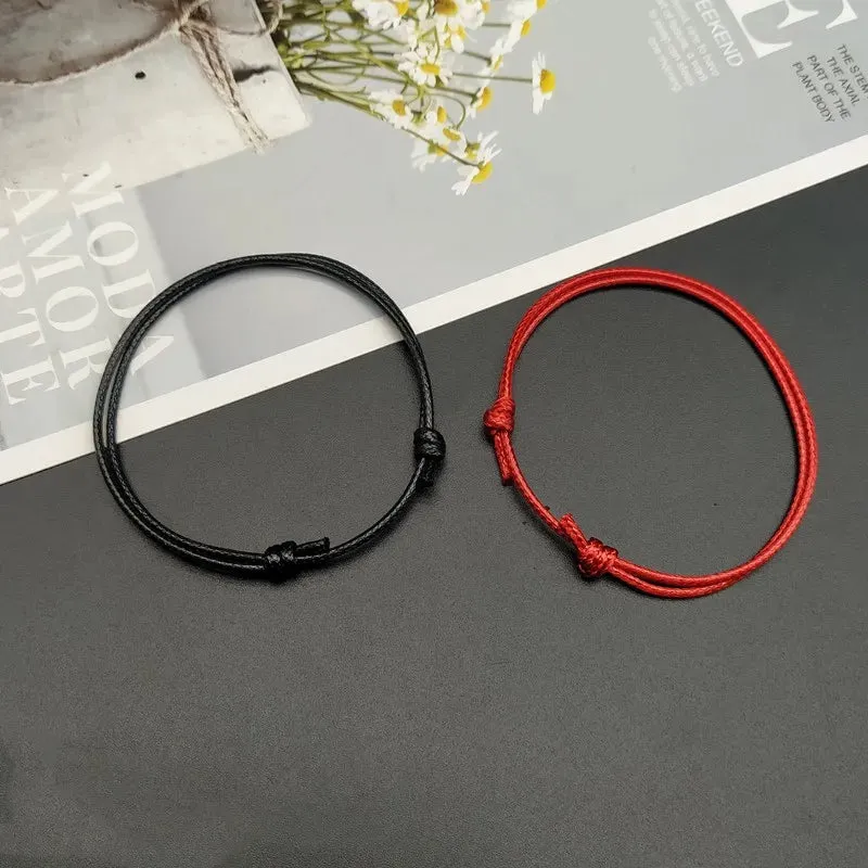 2 pcs/lot Cross Couple Bracelet New Fashion White Black Color Charm Bracelet Gift For Friend Lover Handmade Trendy Jewelry