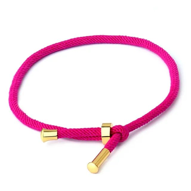 2021 Fashion Jewelry Making For Woman Men Creative Red Thread String Bracelet Lucky Handmad Chain Rope Couples Bracelet 20 Color