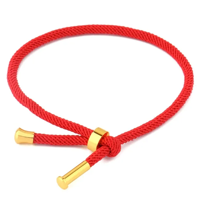 2021 Fashion Jewelry Making For Woman Men Creative Red Thread String Bracelet Lucky Handmad Chain Rope Couples Bracelet 20 Color