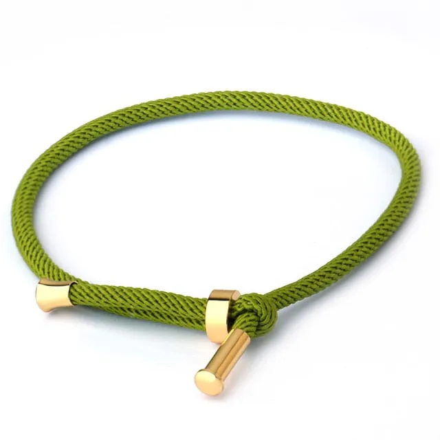 2021 Fashion Jewelry Making For Woman Men Creative Red Thread String Bracelet Lucky Handmad Chain Rope Couples Bracelet 20 Color