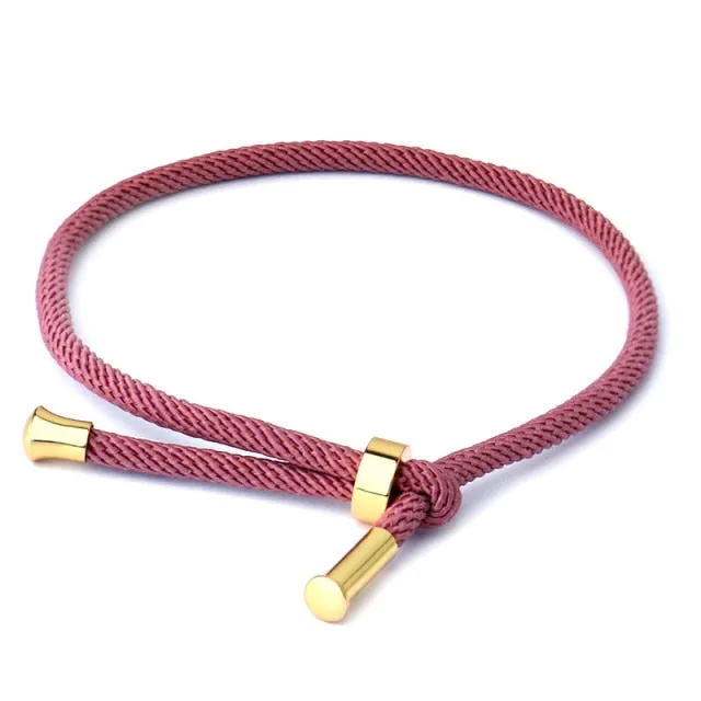 2021 Fashion Jewelry Making For Woman Men Creative Red Thread String Bracelet Lucky Handmad Chain Rope Couples Bracelet 20 Color