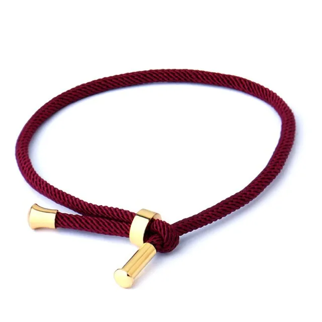 2021 Fashion Jewelry Making For Woman Men Creative Red Thread String Bracelet Lucky Handmad Chain Rope Couples Bracelet 20 Color