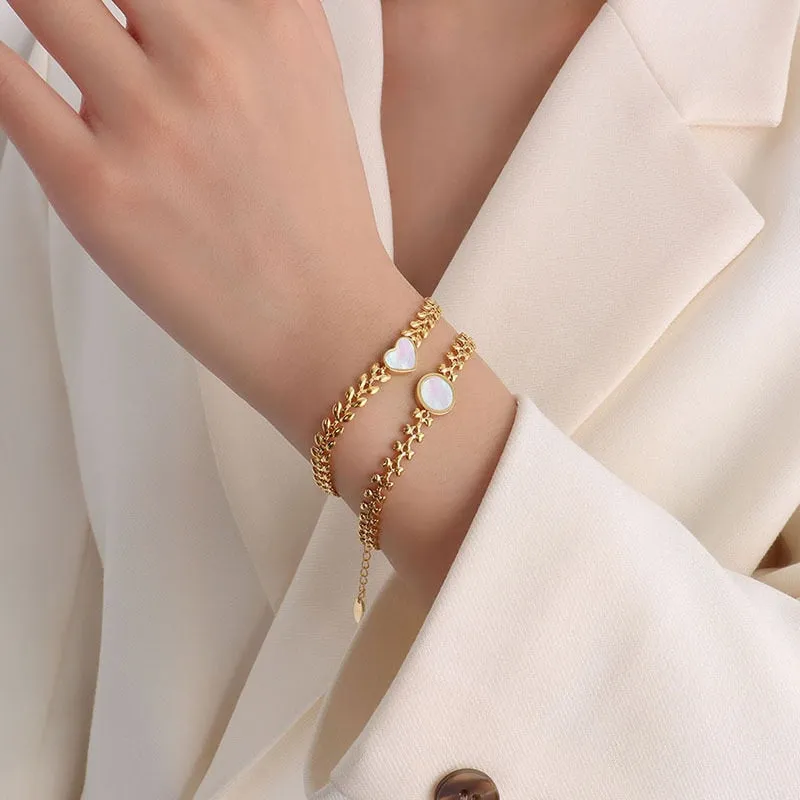 316L Stainless Steel Women's Bracelets Ear of Wheat Chain