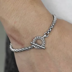 4mm Stainless Steel Bracelet For Mens Boys Box Link Bangle Black Gold Silver Fashion