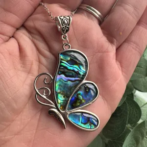Abalone Butterfly Necklace