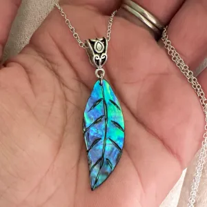 Abalone Leaf Necklace