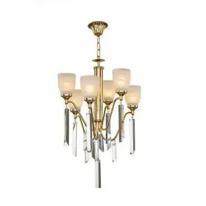 Alabaster Chandelier 6 Bulbs