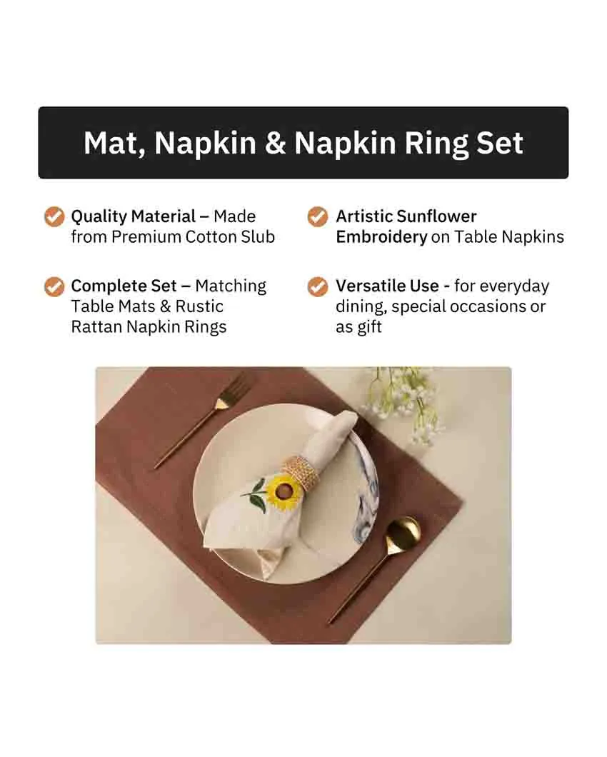 Amber Sunflower Dining Gift Set