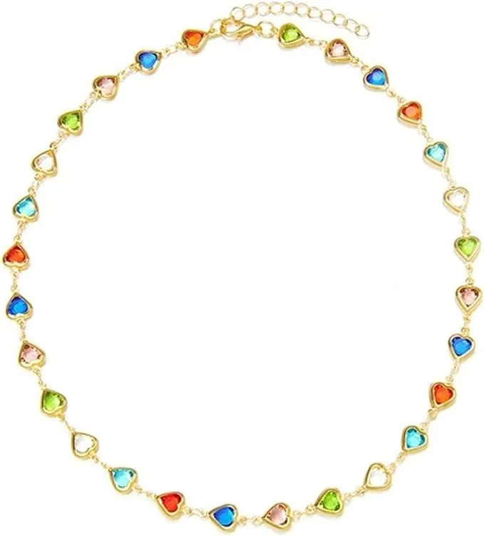 Ankle Bracelets for Women,14K Payal Cuban Link Heart Beads Rhinestone Anklets Set Layered Anklet Bracelets for Women Jewelry Gifts