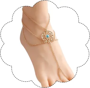 Anklet Bracelets for Women Layered Pearl Chain Link Anklet Bracelets Gold Waterproof Boho Beach Jewelry