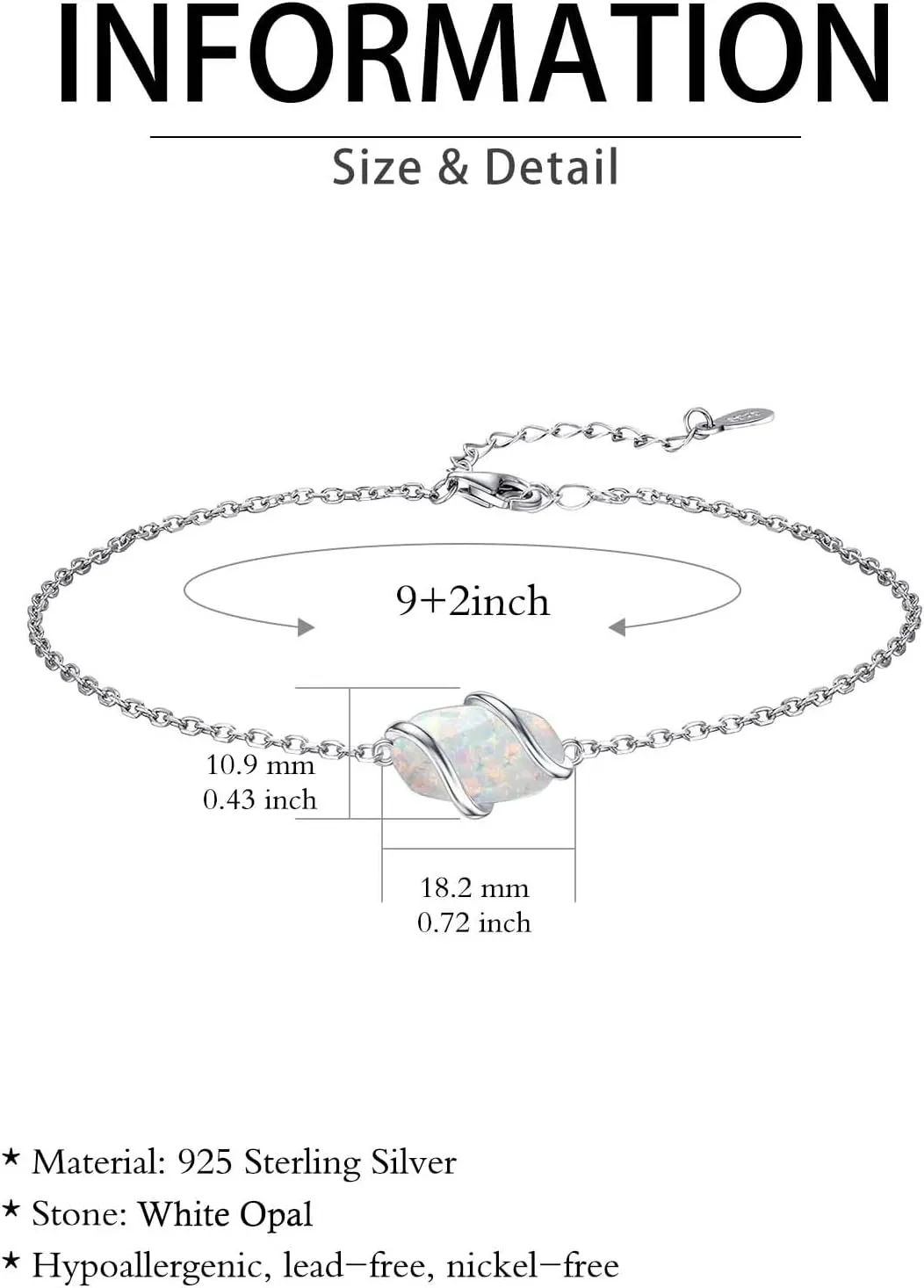 Anklet for Women 925 Sterling Silver Dainty Gemstone Ankle Bracelet Beach Fine Jewelry Birthday Valentines Day Mothers Day Gifts for Her Mom