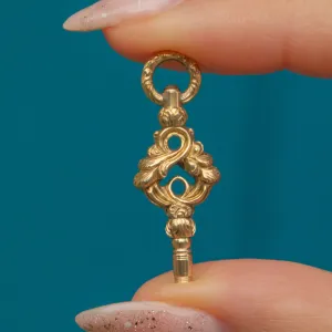 Antique 9ct Gold Cased Watch Key Pendant