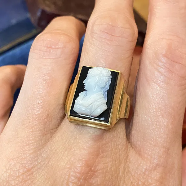 Antique Hardstone Cameo Ring