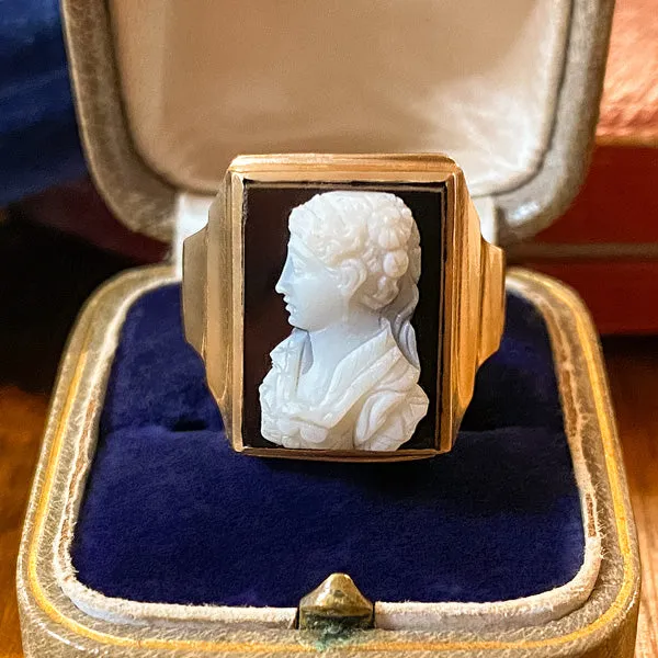 Antique Hardstone Cameo Ring