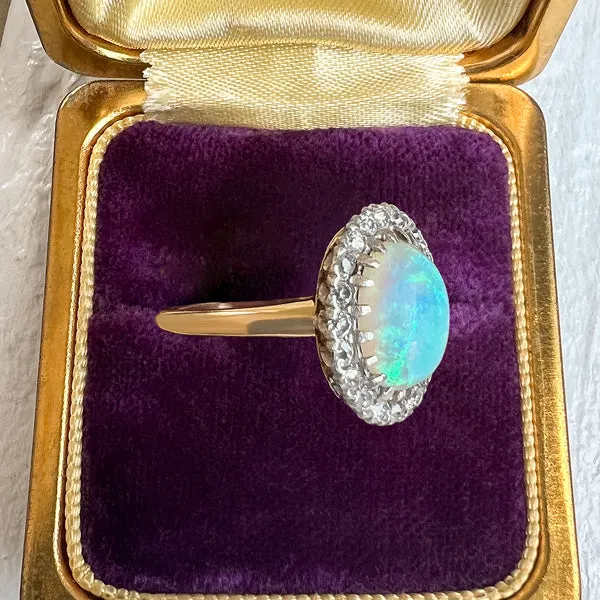 Antique Opal & Diamond Ring