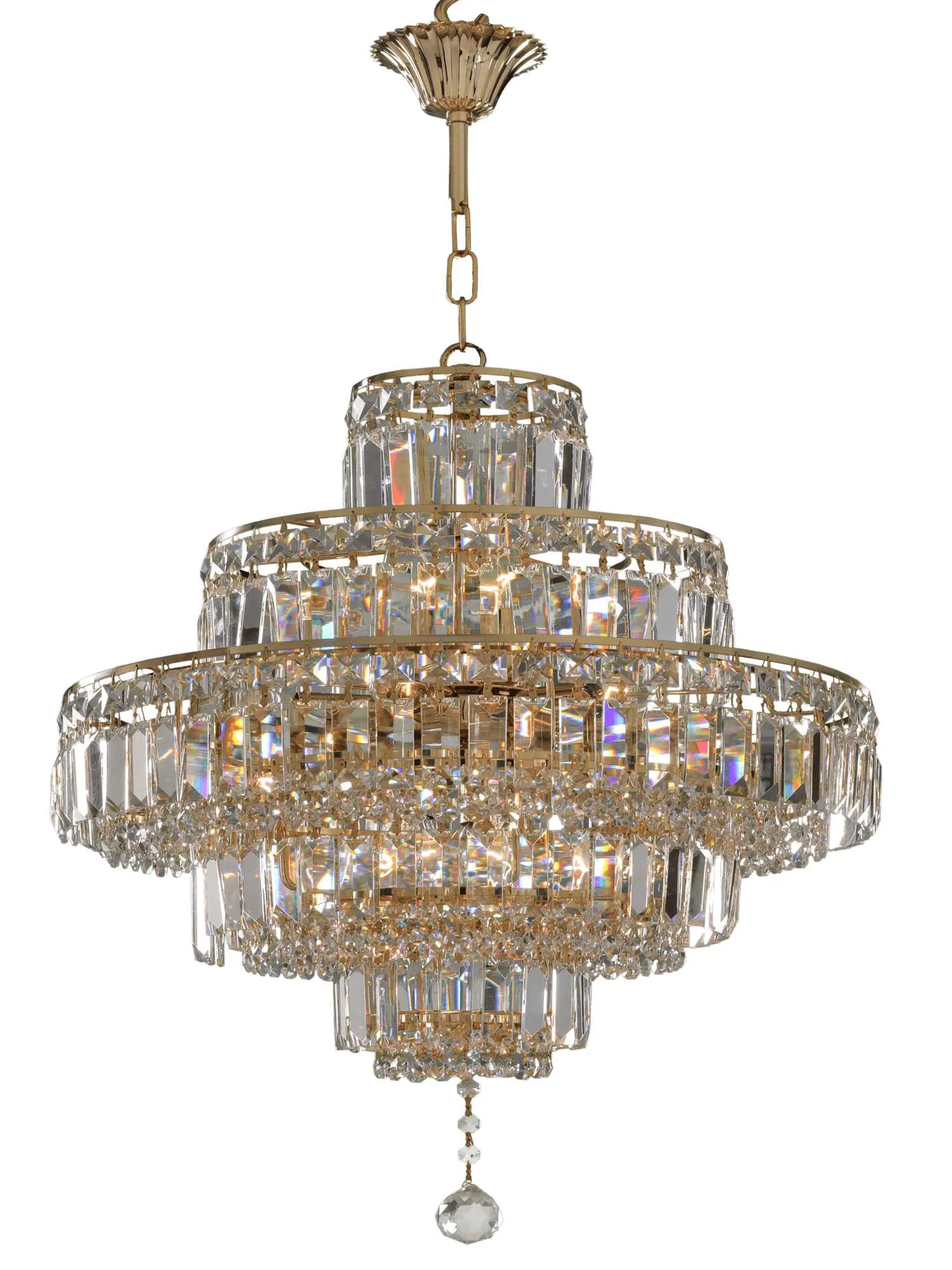 Asfour Chandelier Gold Pendeloque