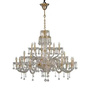 Asfour - Crystal - 24 Bulbs - Gold - Ball Clear