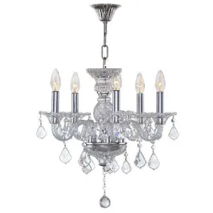 Asfour - Crystal - 5 Bulbs - Chrome - Ball Clear
