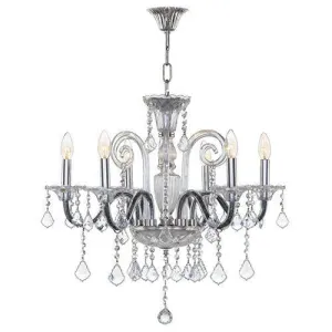 Asfour - Crystal - 6 Bulbs - Chrome - Bearish Clear