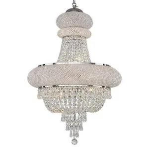 Asfour - Empire Chandelier - 15 Bulbs - Chrome - Ball & Octagon Clear