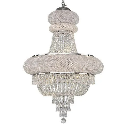 Asfour - Empire Chandelier - 15 Bulbs - Chrome - Ball & Octagon Clear