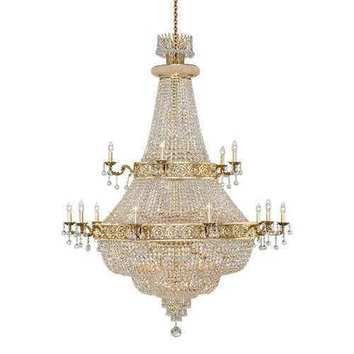 Asfour - Empire Chandelier - 43 Bulbs - Gold Oxide - Ball Clear