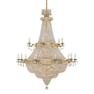 Asfour - Empire Chandelier - 43 Bulbs - Gold Oxide - Ball Clear