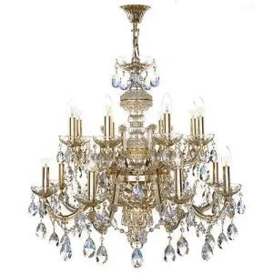 Asfour - Maria Theresa Chandelier - 18 Bulbs - Gold - Pear Golden Shadow
