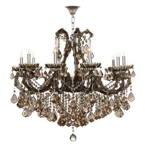 Asfour Maria Theresa Chandelier - 19 Bulbs - Chrome - Ball & Drop Clear