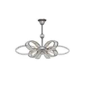Asfour - Modern Chandelier - 6 Bulbs - Chrome - Octagon Clear