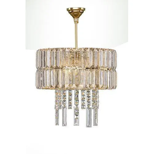 Asfour - Modern Chandelier - 8 Bulbs - Gold - Drop Clear