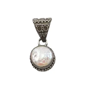 Bali Sterling Silver Pearl Pendant