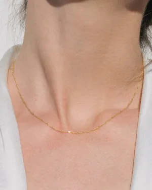 Barbed Wire Chain Necklace Gold Vermeil