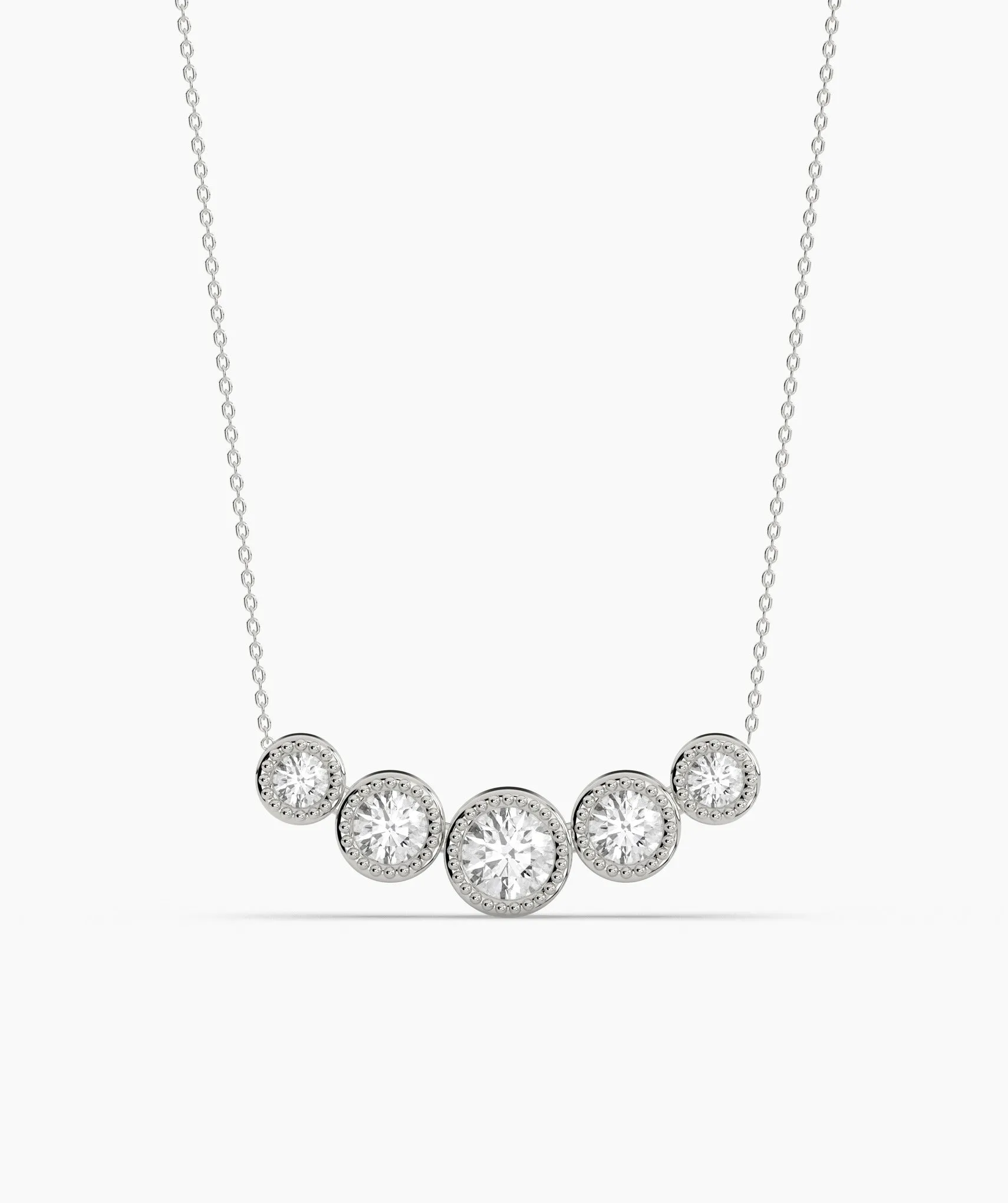 Bezel-Set Diamond Necklace