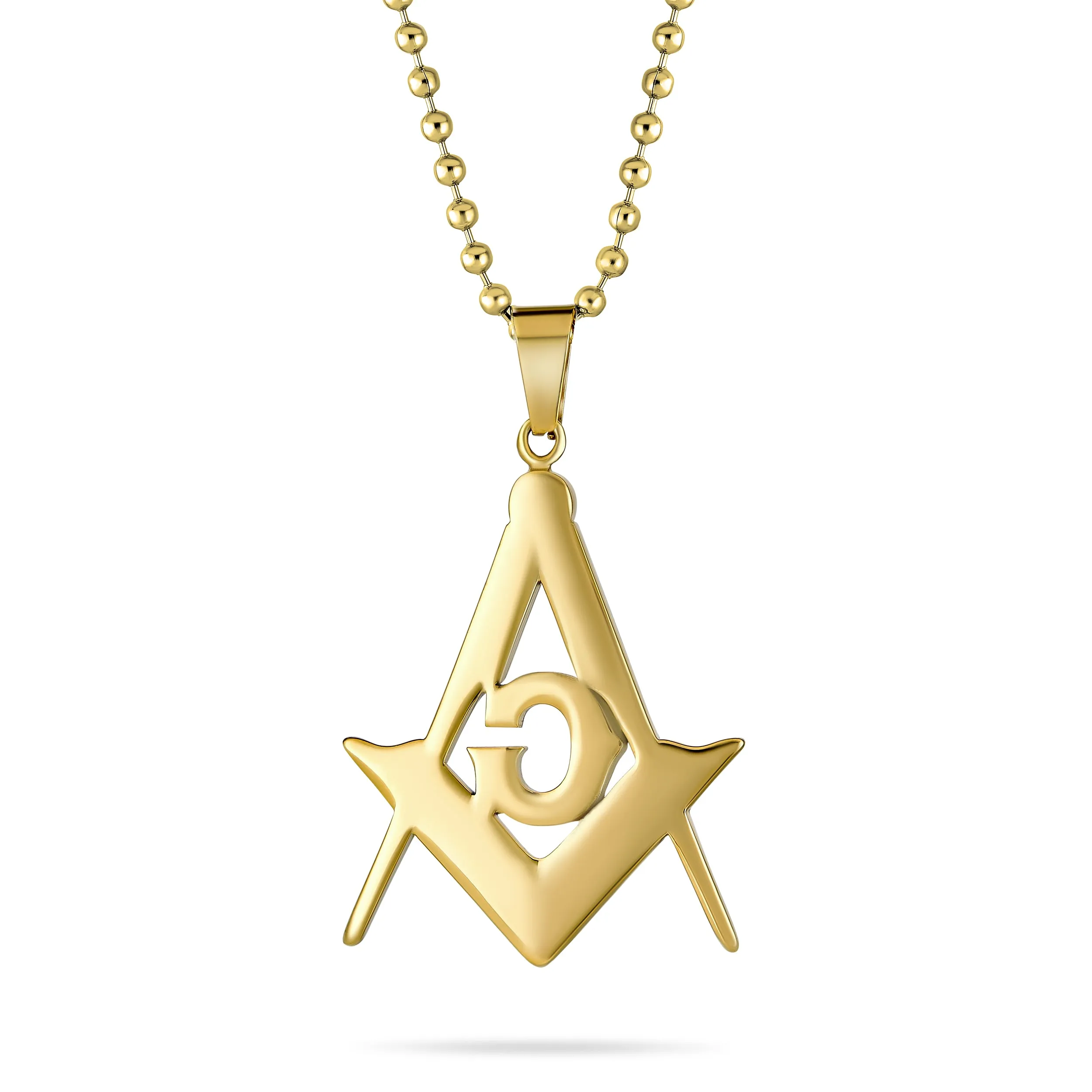 Black Oxidized Freemason Masonic Symbol Pendant Necklace Silver Gold Tone