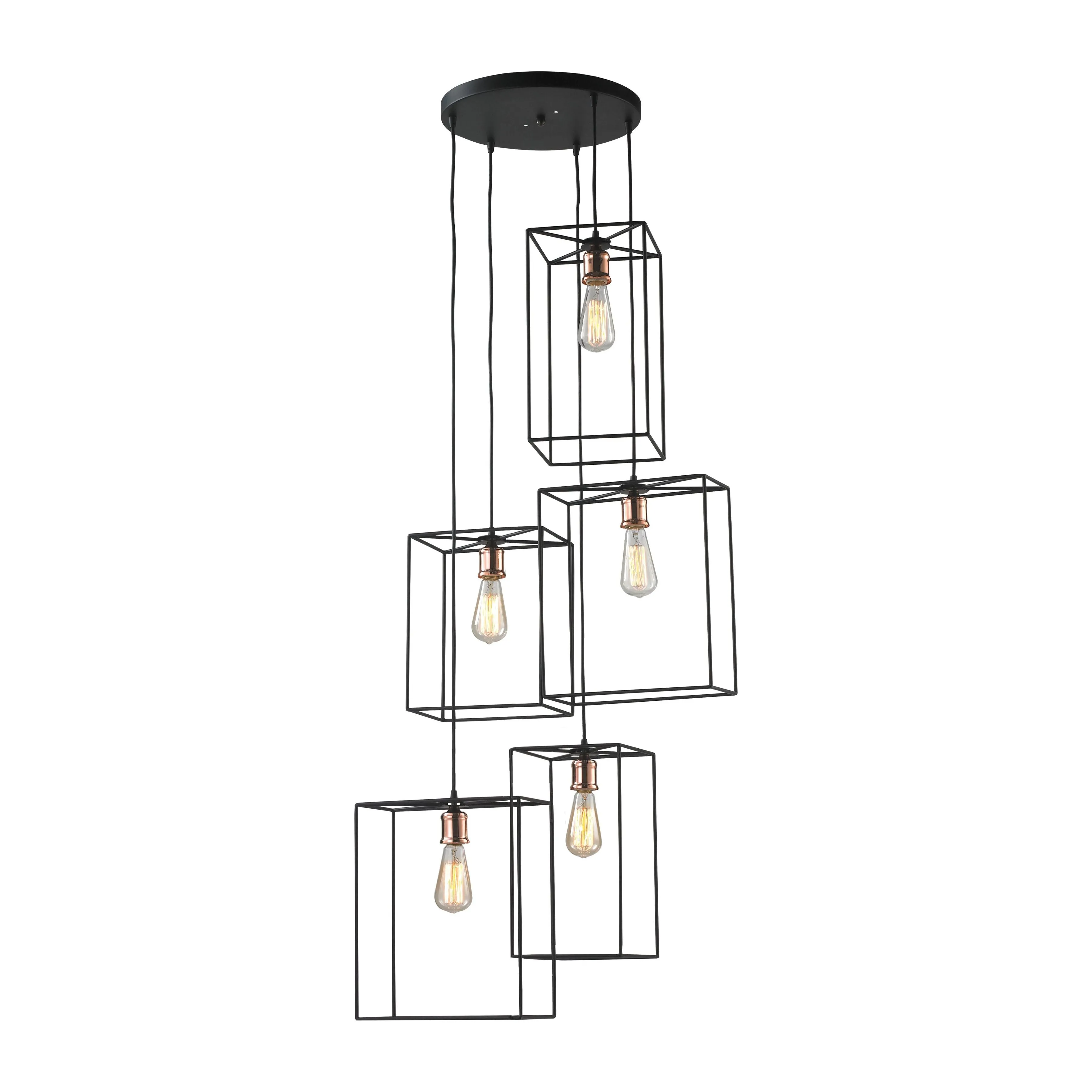 Box 21" Wide 5-Light Pendant