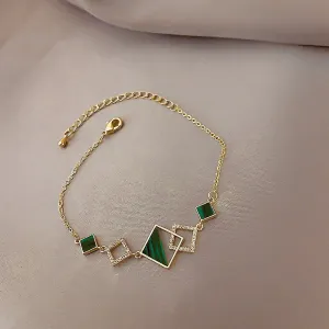 Bracelet for Women Fashion Crystal Square Bracelet Women's Simple Friendship Luxury Bracelet Jewelry Accessories Wholesale