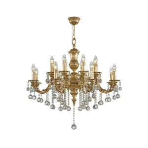 Brass Chandelier - 16 Bulbs - Gold Ox
