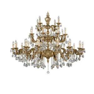 Brass Chandelier - 36 Bulbs - Gold Ox