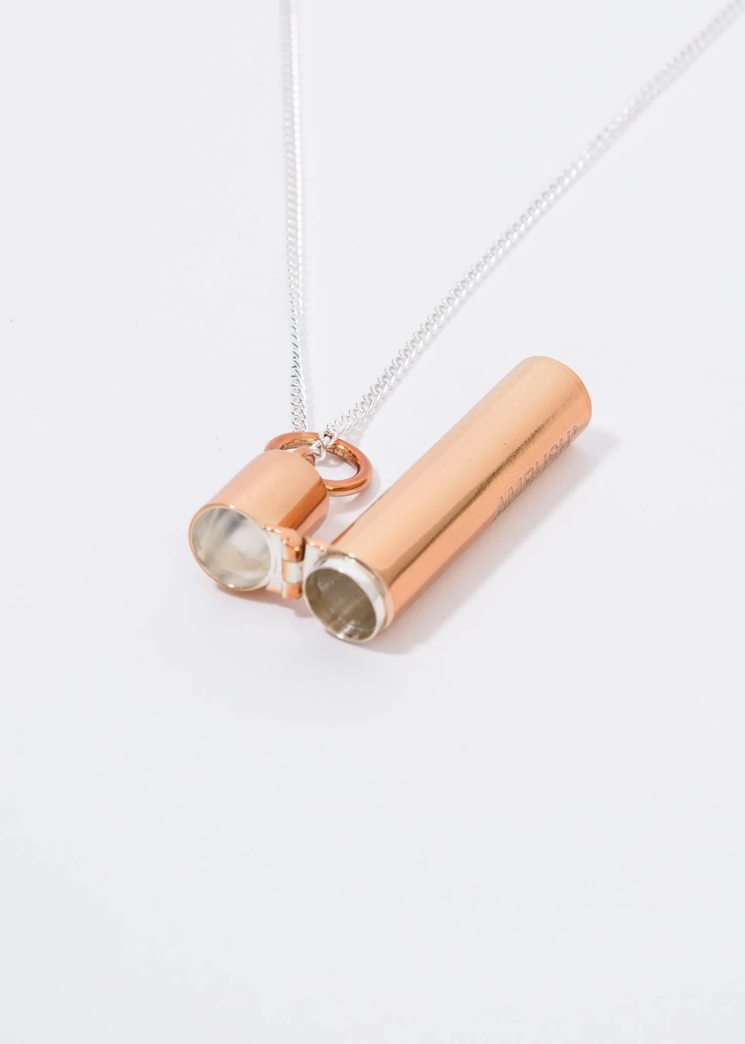 Brown And Silver SSS Pill Case Necklace