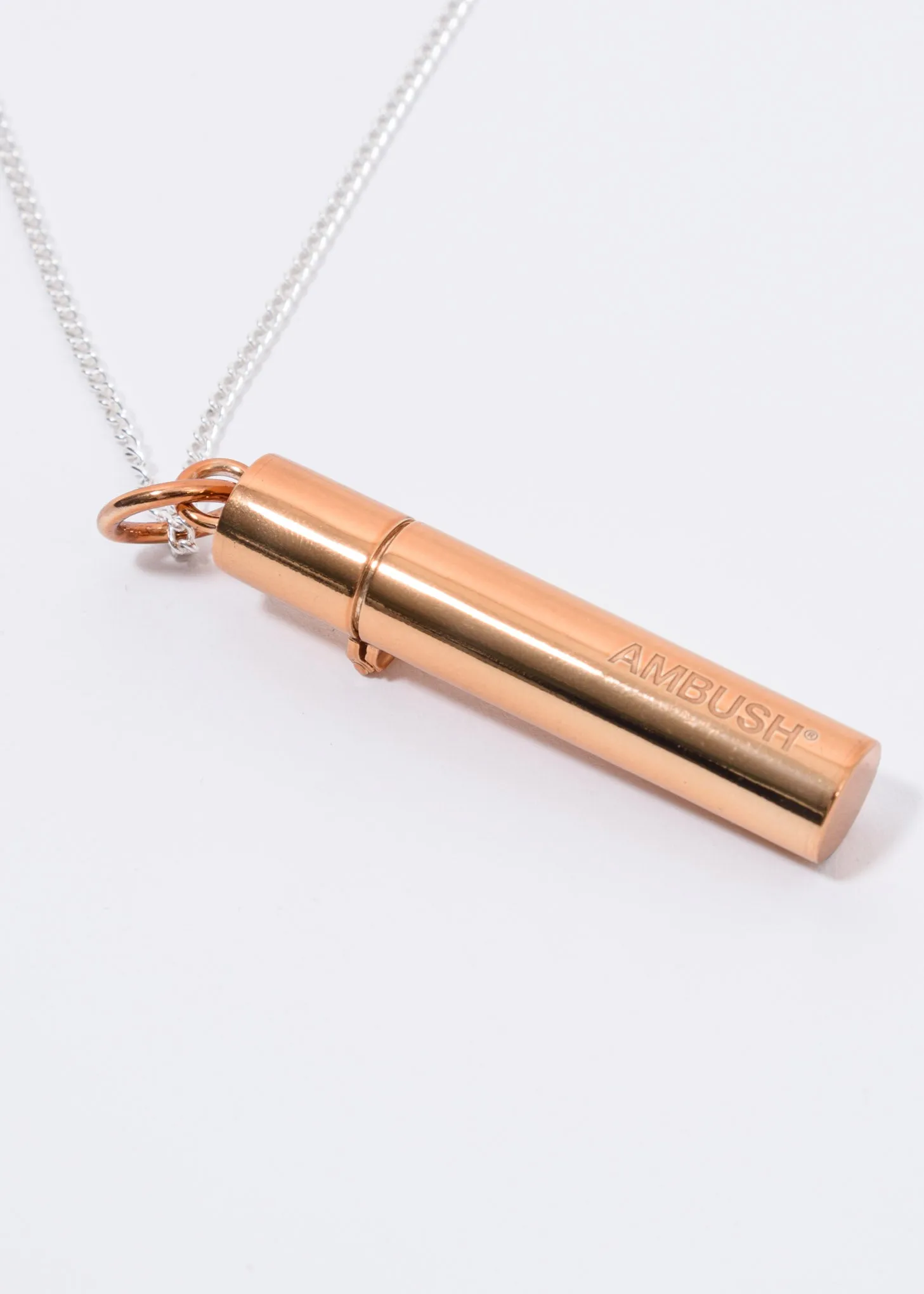 Brown And Silver SSS Pill Case Necklace