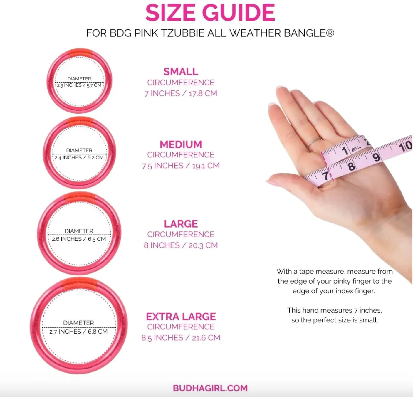BUDHAGIRL Pink Tzubbie All Weather Bangle® (AWB®) - Serenity Prayer