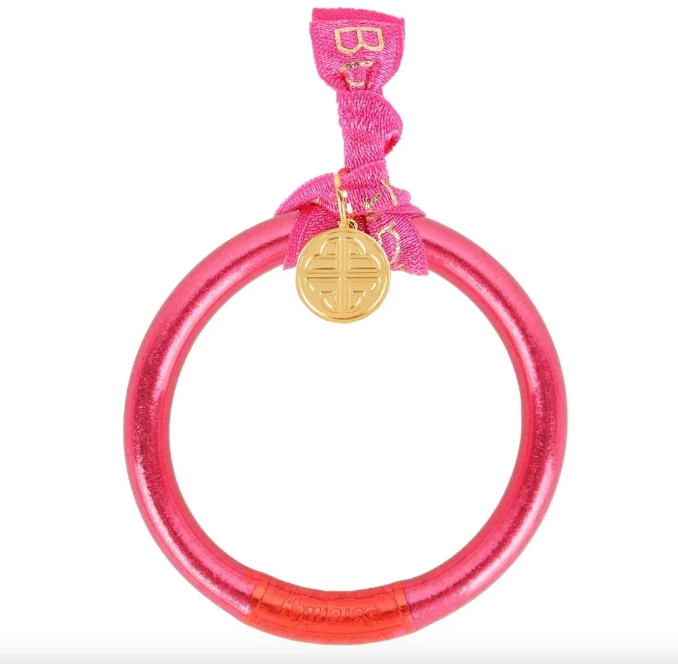 BUDHAGIRL Pink Tzubbie All Weather Bangle® (AWB®) - Serenity Prayer