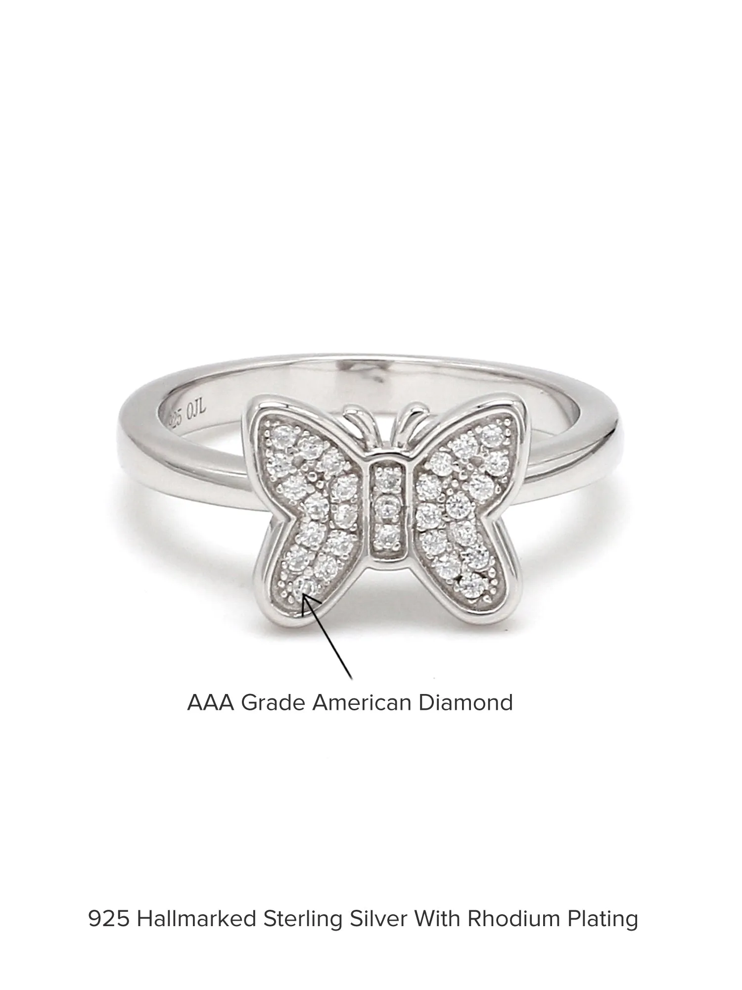 Butterfly 925 Silver Ring For Her